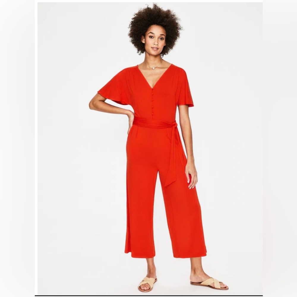 BODEN Orange‎ Ella Jersey Jumpsuit Women’s Size 8P